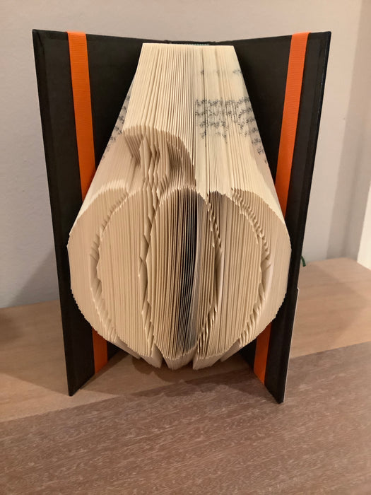 Folded book art pumpkin