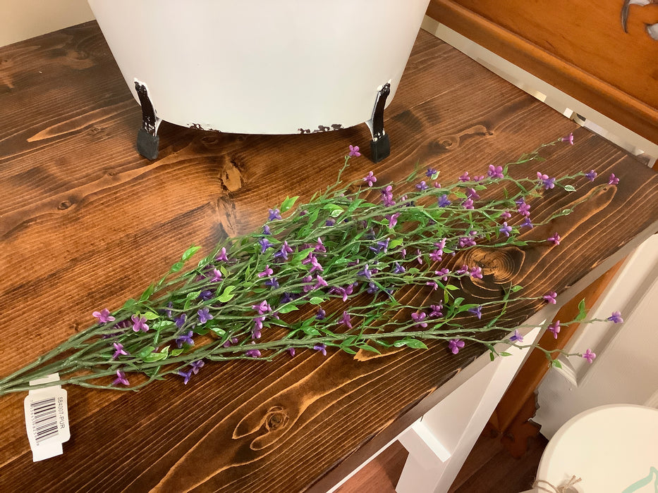 Purple artificial wildflower bush