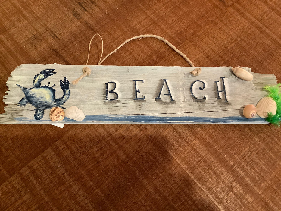 Beach sign crab