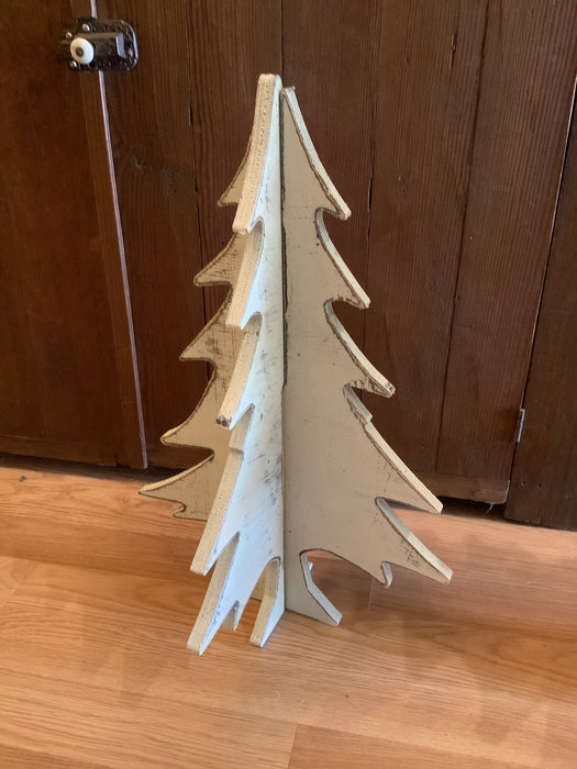 Wood cutout Christmas tree