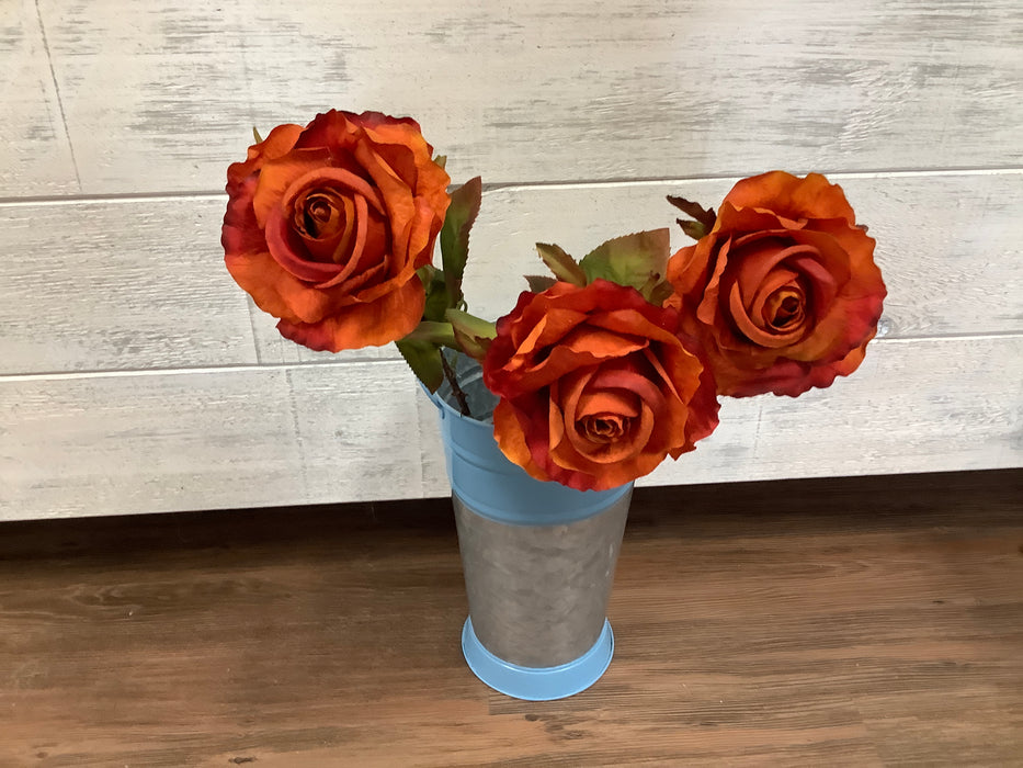 Faux burnt orange rose