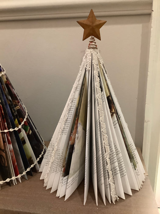 Folded book table top Christmas tree