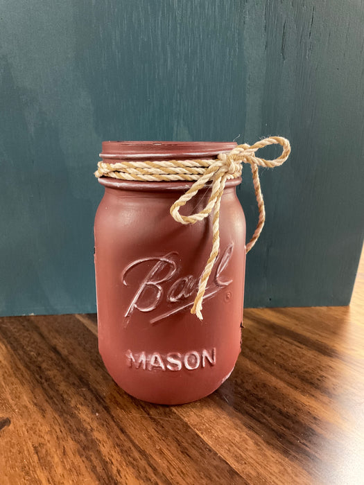 Painted pint mason jar