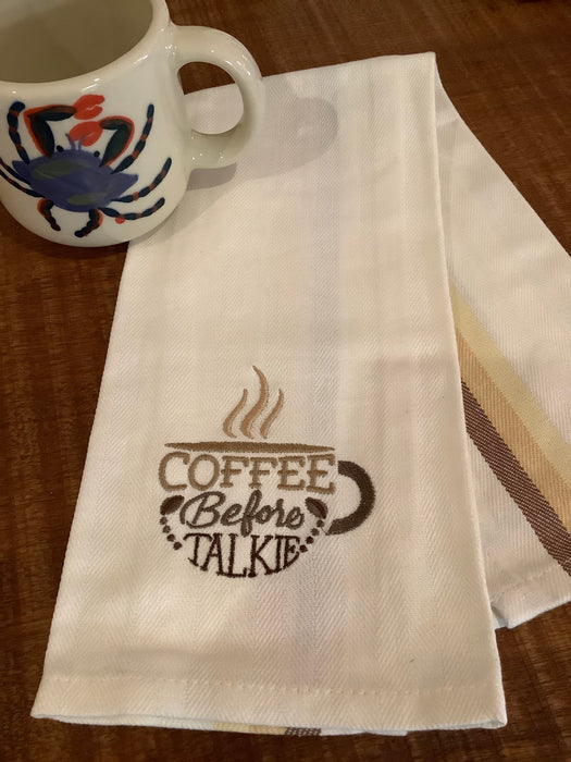 Dish towel - Coffee before talkie