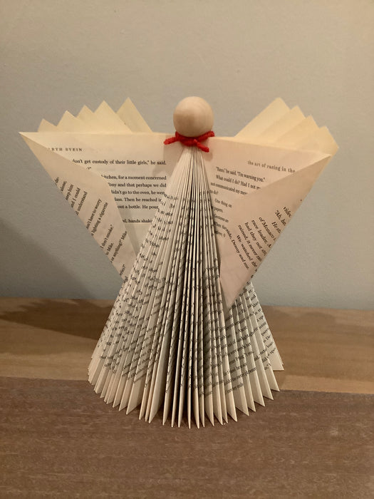 Folded book angel table top