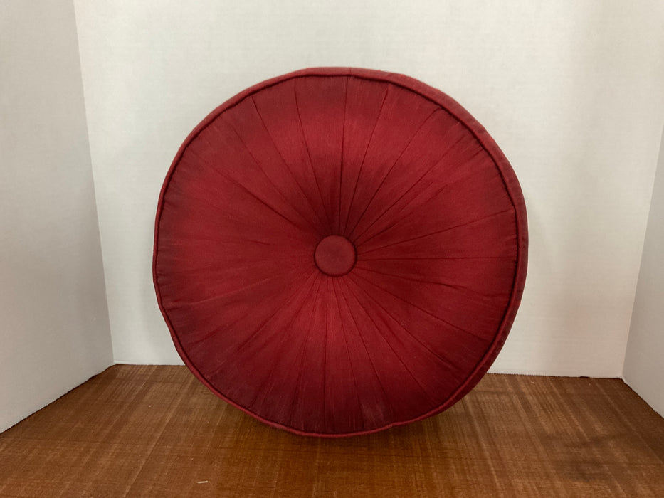 Red round pillow