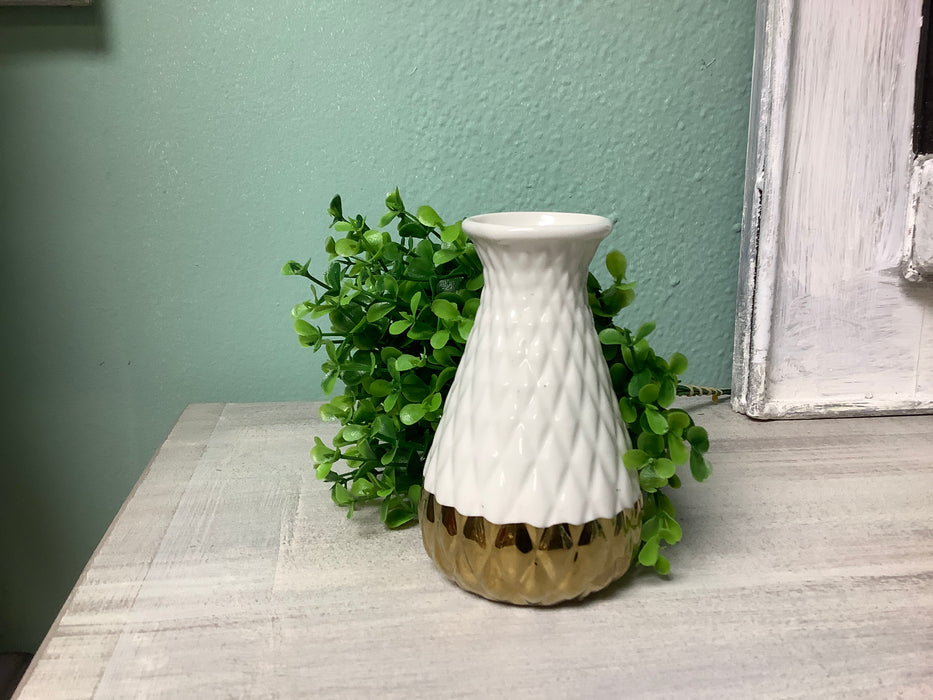 Gold dipped vase