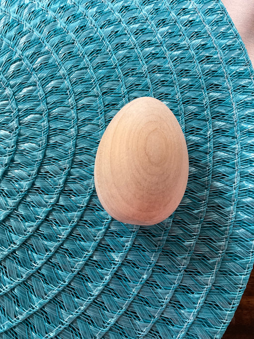 Natural wood egg