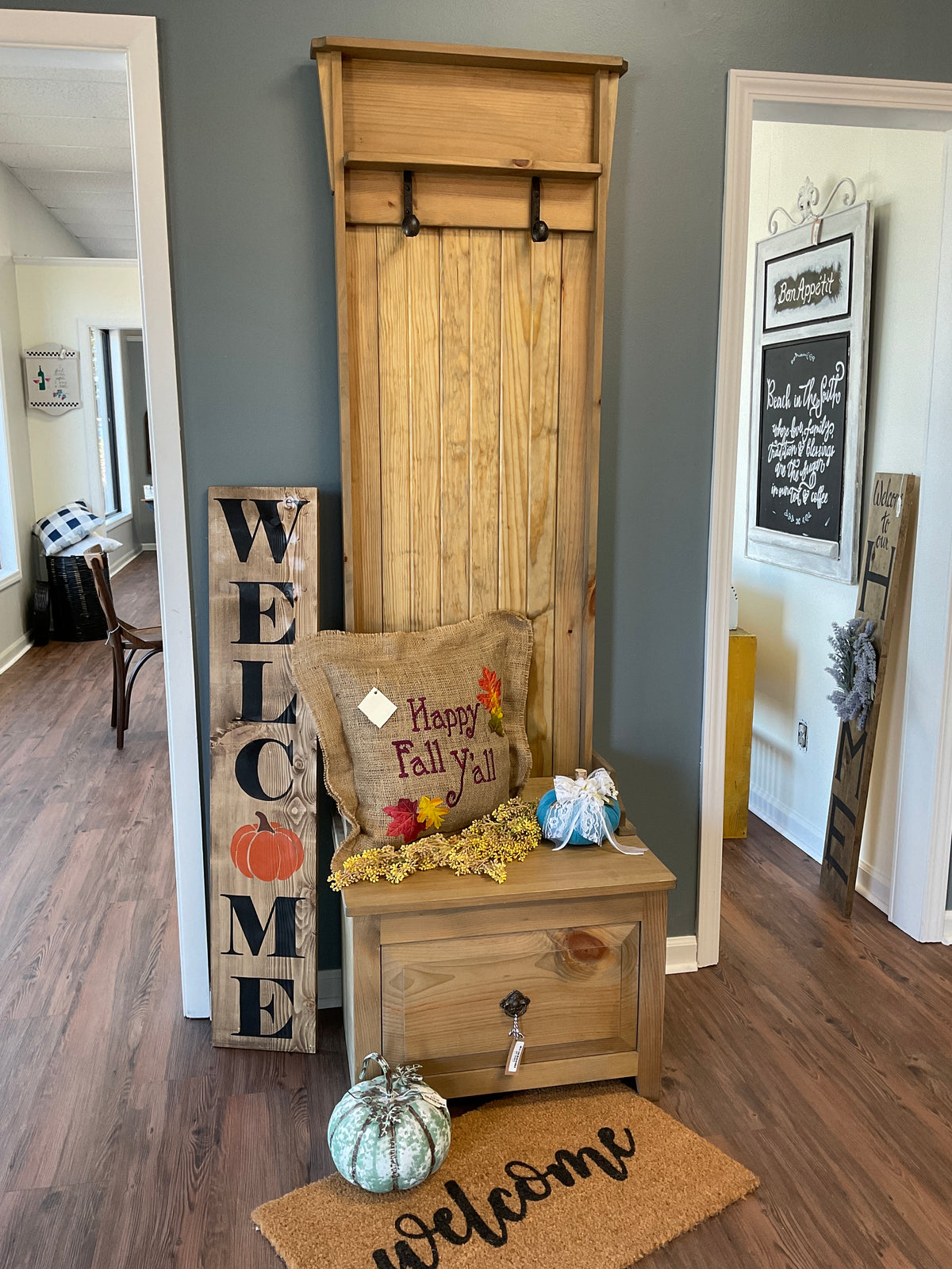 Single seat hall tree — White Pine Artisan Market