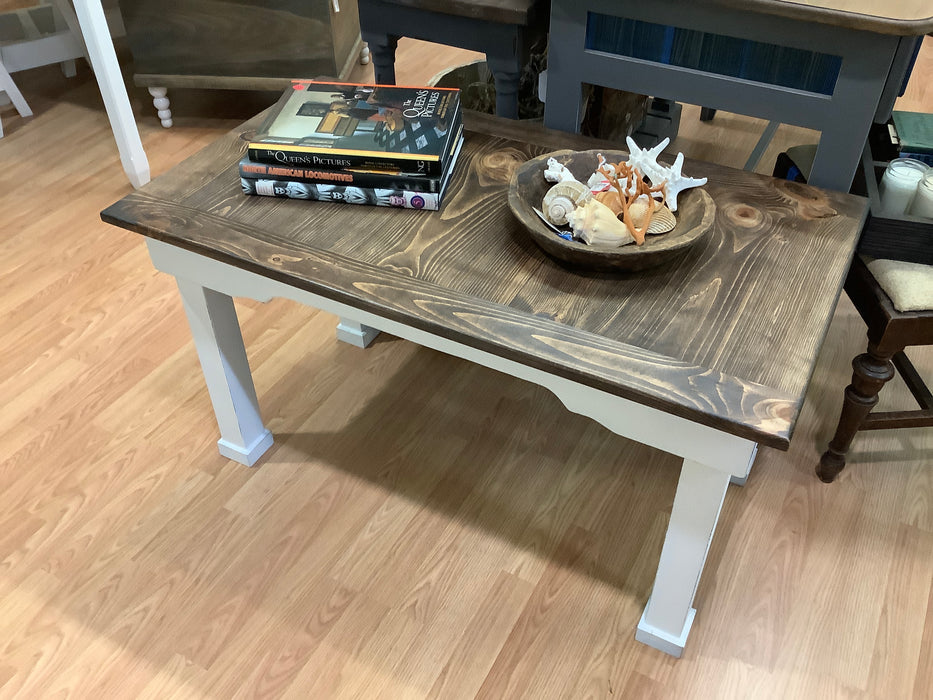 Stained top coffee table