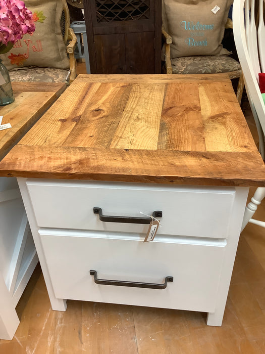 Extra large farmhouse style end table