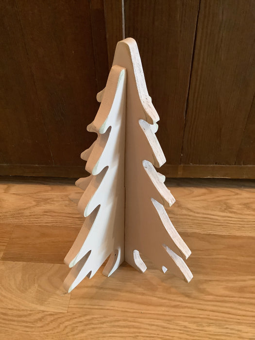 Wood cutout Christmas tree