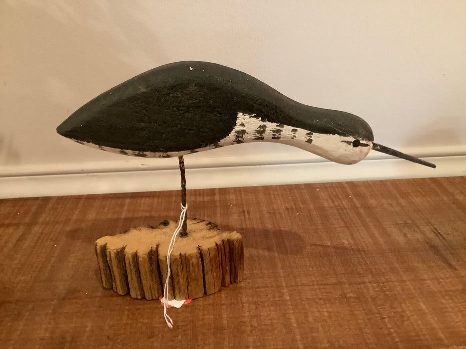 Richard Morgan carved shore bird