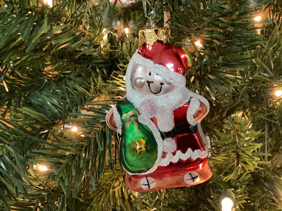 Blown glass Christmas ornament