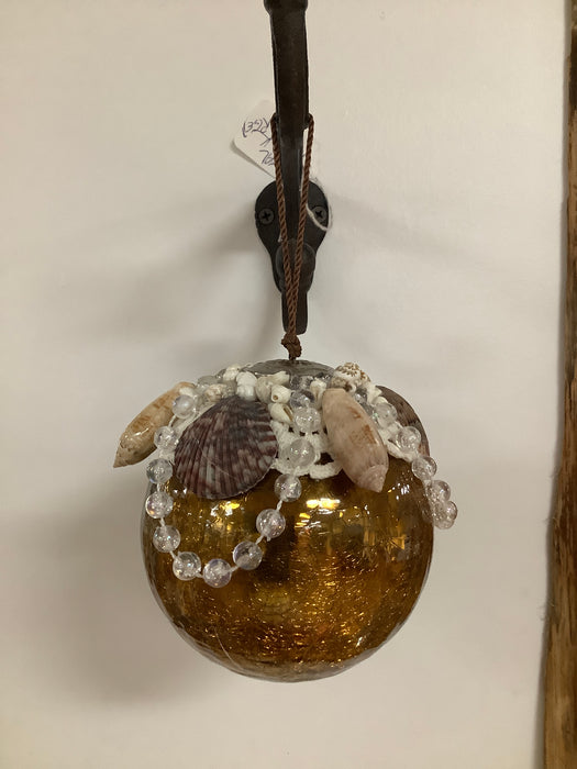 Sea shell decorated Christmas bulb