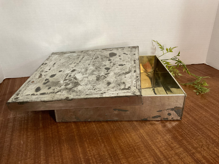 Vintage square tin box