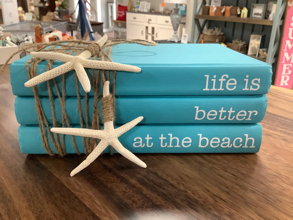 Book stack - life is better