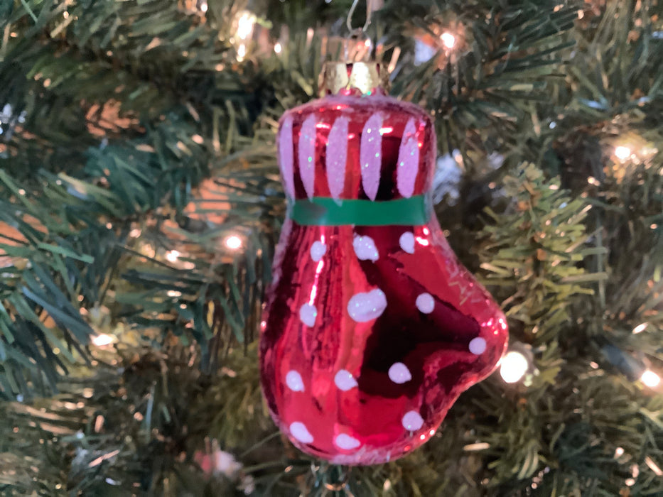 Blown glass Christmas ornament